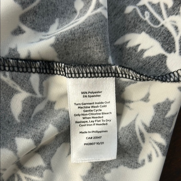 Talbots Black and White Flower Pattern Sleeveless Midi SundressSz M - Picture 11 of 11